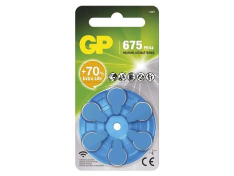 Hearing aid batteries GP ZA675 (PR44), 6 pcs.