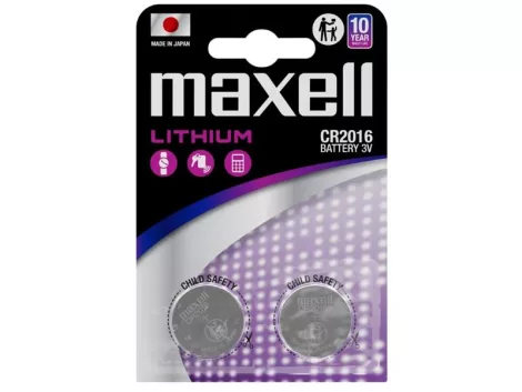 Battery CR2016 MAXELL lithium 2pcs / blister Battery CR2016 MAXELL lithium 2pcs / blister