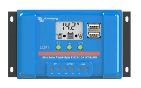 PWM napelem szabályozó Victron Energy 20A LCD USB 12V / 24V