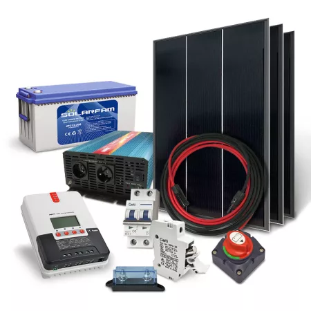 Solar island set SOLARFAM 540Wp, 12V, battery 200Ah, inverter 230VAC 2000W