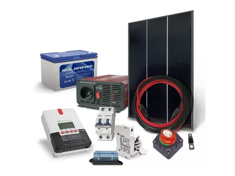Off grid set SOLARFAM 180Wp, 12V, battery 100Ah, invertor 230VAC 600W Off grid set SOLARFAM 180Wp, 12V, battery 100Ah, invertor 230VAC 600W