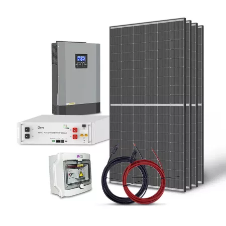 TRINA 1820Wp island solar kit, LiFePO4 51,2V 100Ah DEYE, inverter 48V/230VAC 5500W TRINA 1820Wp island solar kit, LiFePO4 51,2V 100Ah DEYE, inverter 48V/230VAC 5500W