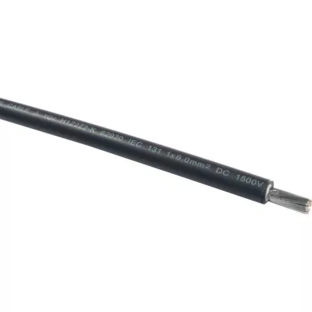 Napelemes kábel 6mm2, fekete Napelemes kábel 6mm2, fekete