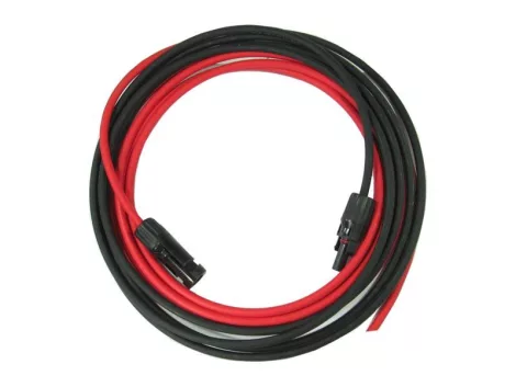 Solar cable 6mm2, red+black with MC4 connectors, 5m