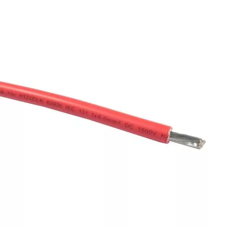 Napelem kábel 10mm2, 1500V, piros Napelem kábel 10mm2, 1500V, piros
