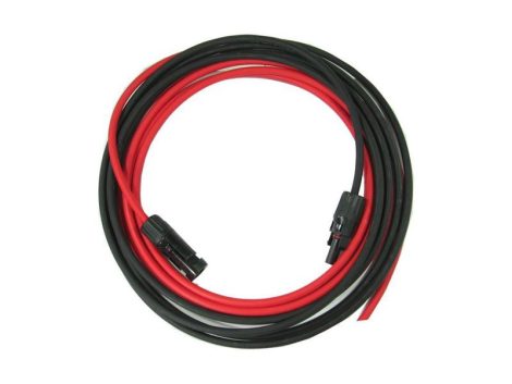 Solar cable 6mm2, red+black with MC4 connectors, 2m
