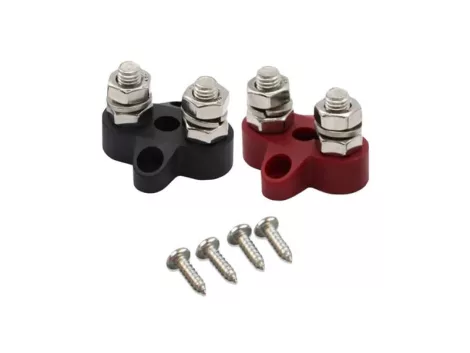 Set 2 pcs M8 clamps (1 red/1 black)