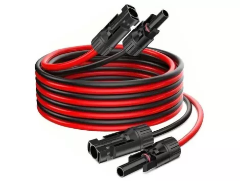 Solar cable 4mm2, red+black with MC4 connectors, extension 3m Solar cable 4mm2, red+black with MC4 connectors, extension 3m