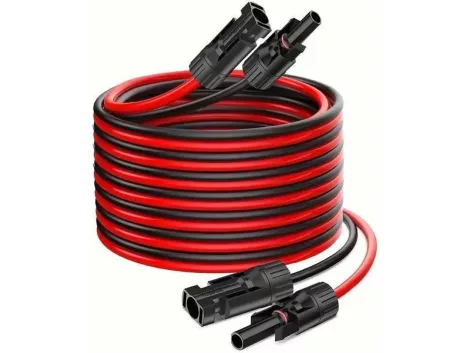 Solar cable 4mm2, red+black with MC4 connectors, extension 5m Solar cable 4mm2, red+black with MC4 connectors, extension 5m