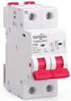 DC áramkör megszakító 10A/C kétpólusú TONGOU TOMD6-63 DC áramkör megszakító 10A/C kétpólusú TONGOU TOMD6-63