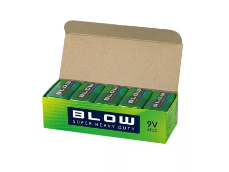 Battery 9V (6LR61) Zn-Cl BLOW Super Heavy Duty 10x 1pc / blister