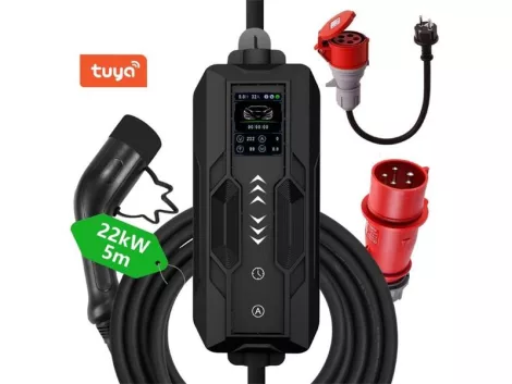 Travel charging station IMMAX NEO EV/PHEV AC Type 2 22kW WiFi Tuya