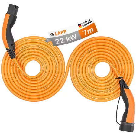 LAPP 75746 Típus 2 22kW 32A 3 fázisú 7m Töltőkábel Elektromos Autóhoz LAPP 75746 Típus 2 22kW 32A 3 fázisú 7m Töltőkábel Elektromos Autóhoz