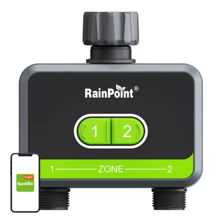 Kétzónás öntözésvezérlő RAINPOINT HTV210B Bluetooth