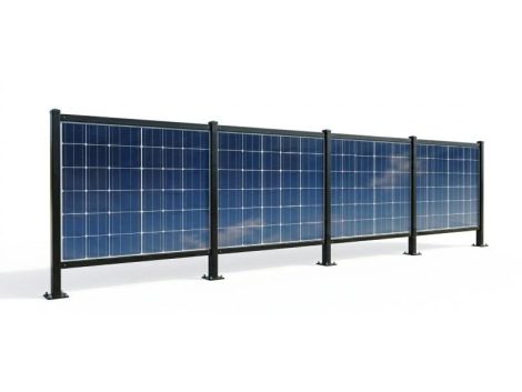 Fence structure for 4 solar panels