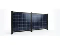 Fence structure for 2 solar panels