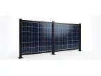Fence structure for 2 solar panels