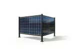 Fence extension structure for 1 solar panel