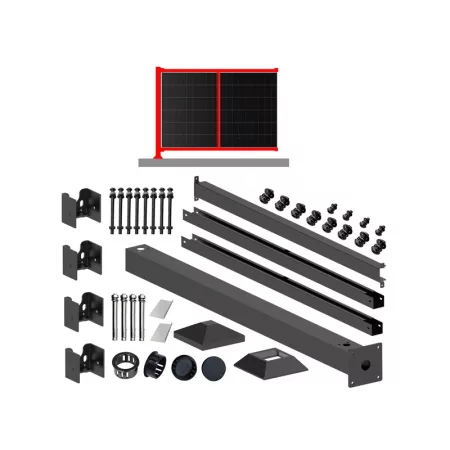 Fence extension structure for 1 solar panel Fence extension structure for 1 solar panel