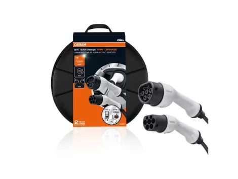 OSRAM charging cable type 2 11kW 16A 3 phase 5m for electric car