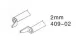 Hegyes forrasztópáka hegy ZD-409SMD átlag 2mm