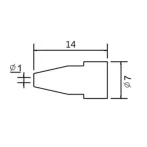 Forrasztópáka hegy N5-6/ZD553 átlag 1.0mm (ZD-8915) Forrasztópáka hegy N5-6/ZD553 átlag 1.0mm (ZD-8915)
