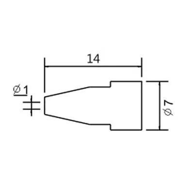 Forrasztópáka hegy N5-6/ZD553 átlag 1.0mm (ZD-8915) Forrasztópáka hegy N5-6/ZD553 átlag 1.0mm (ZD-8915)
