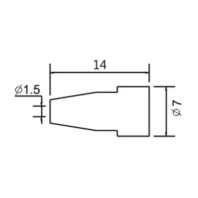 Forrasztópáka hegy N5-8/ZD553 átlag 1.5mm (ZD-8915) Forrasztópáka hegy N5-8/ZD553 átlag 1.5mm (ZD-8915)
