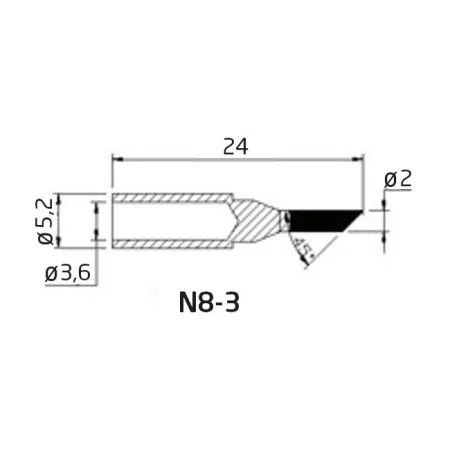 Forrasztópáka hegy N8-3 (ZD-8961) Forrasztópáka hegy N8-3 (ZD-8961)