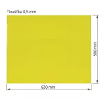  Epoxi szigetelőlap 0,5 x 500 x 620 mm akkumulátor készletekhez