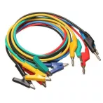   Mérőkábel banáncsatlakozókkal és krokodilcsipeszekkel - 1m HADEX N413A 5db