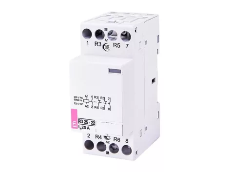Contactor ETI 002464014 RD 25-22-230V AC/DC Contactor ETI 002464014 RD 25-22-230V AC/DC