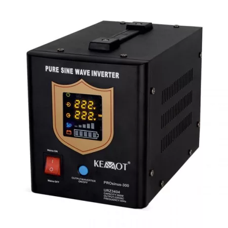 KEMOT PROsinus-500 12V 230V 500VA 300W fekete tartalék tápegység KEMOT PROsinus-500 12V 230V 500VA 300W fekete tartalék tápegység