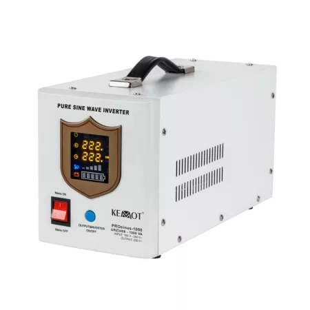 KEMOT PROsinus-1000 12V 230V 1000VA 700W fehér színű tartalék tápegység