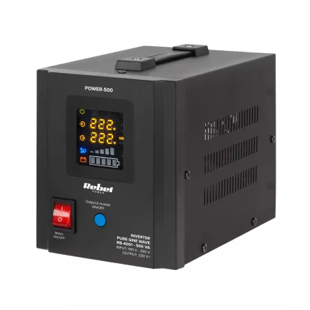 REBEL POWER-500 12V 230V 500VA 300W fekete tápegység REBEL POWER-500 12V 230V 500VA 300W fekete tápegység