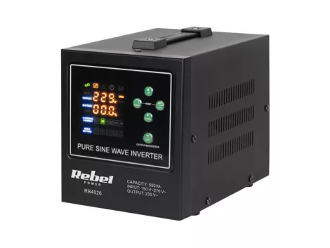 Power supply REBEL POWER-500-LFP4 12V 230V 500VA 300W Black