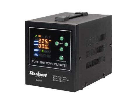Power supply REBEL POWER-800-LFP4 12V 230V 800VA 500W Black