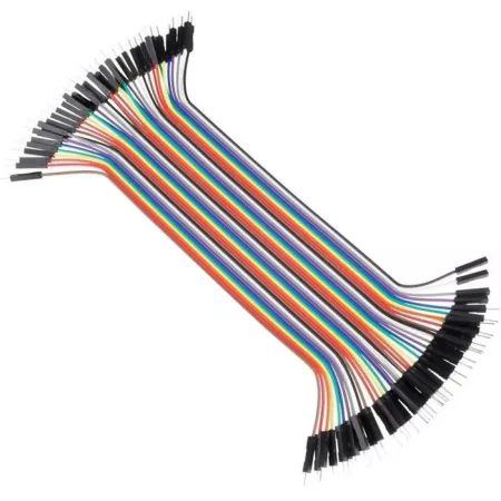 Dupont csatlakozókábel 40pin, 20cm hosszú, hím-hím Dupont csatlakozókábel 40pin, 20cm hosszú, hím-hím