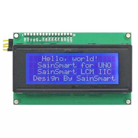 LCD2004 IIC / I2C kijelző, 20x4 karakter, kék háttérvilágítás