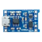 Li-Ion töltő 1A védelemmel, modul IO TP4056 (micro USB)