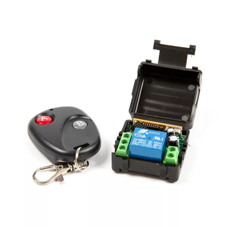 Távirányító, adó + vevő RF 433MHz, 12V 1-csatornás
