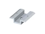 Medium bracket with grounding pins silver 41x50