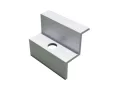 Adjustable end handle silver 35mm