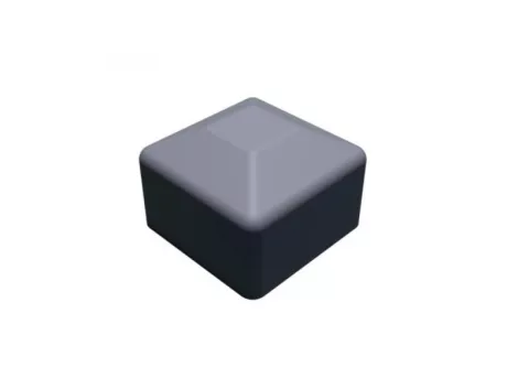 Profile end cap, plastic II, silver