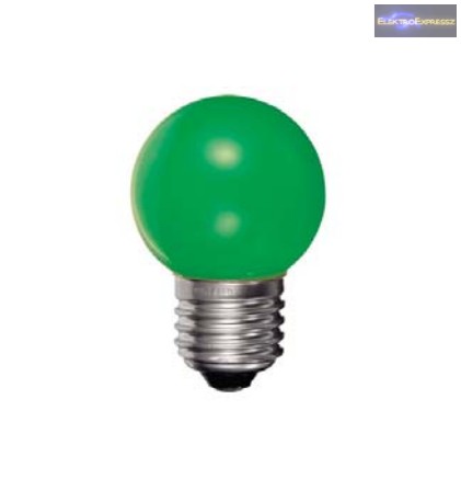Minigömb izzó E27 15W zöld