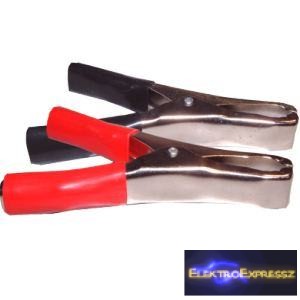 ET-2073 50A akkumulátor csipesz. Piros és fekete jelöléssel.