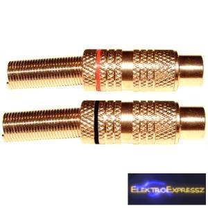 ET-2558 RCA aljzat, aranyozott csatlakozóval. 5-6mm-es kábelra.