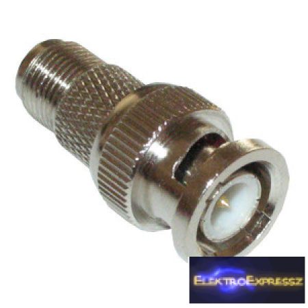 ET-3218 BNC dugó-F aljzat adapter, réz ET-3218 BNC dugó-F aljzat adapter, réz