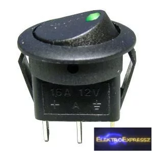ET-5430 3 pólusú, 1 áramkörös kapcsoló, zöld led világítással.