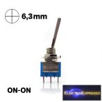 1ák.3p.2áll.Karos kapcsoló.250V/3A. ON-ON